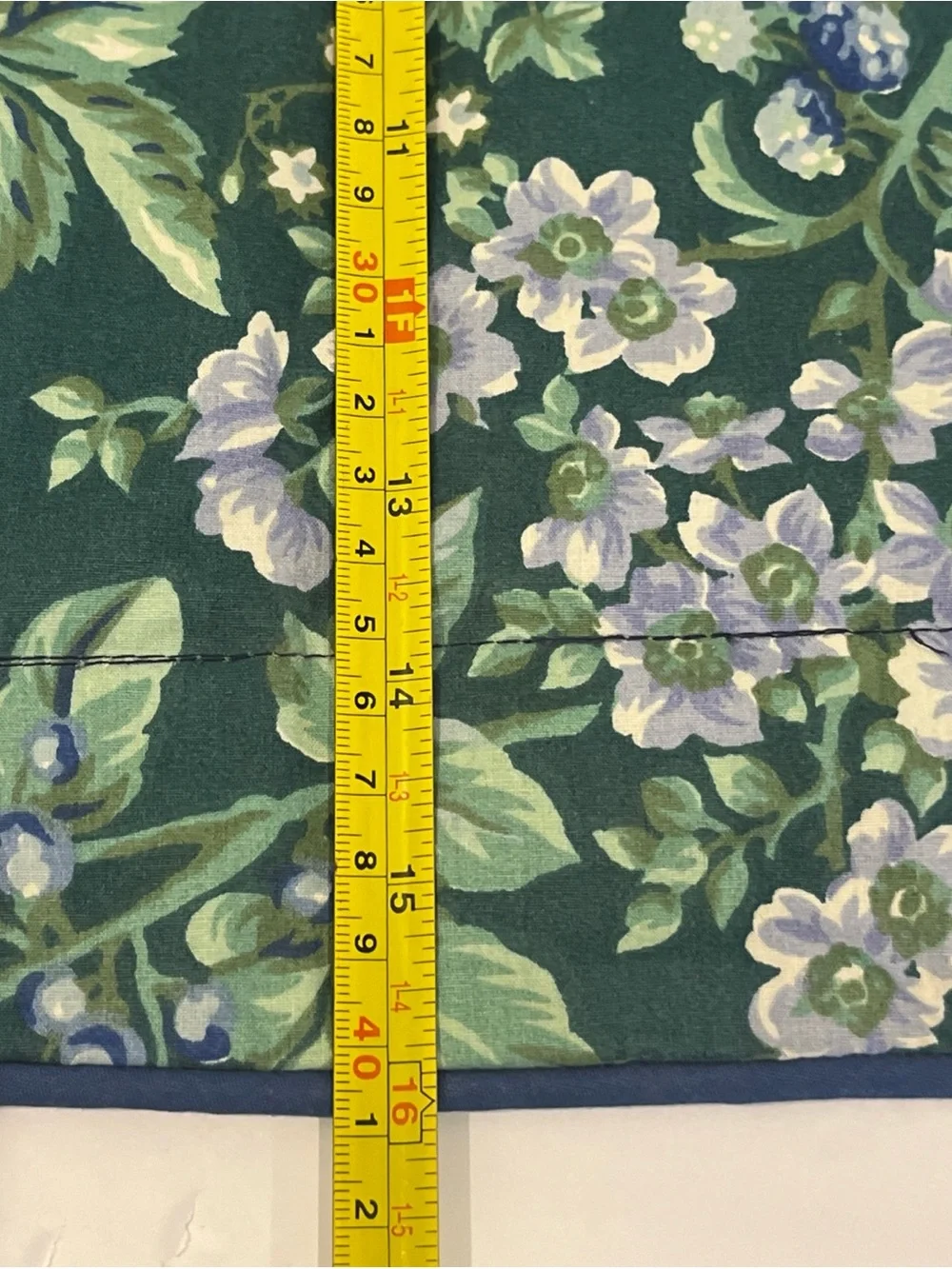 Vintage Laura Ashley Bramble Berry Pillow Sham Green Blue Lavender Floral Single